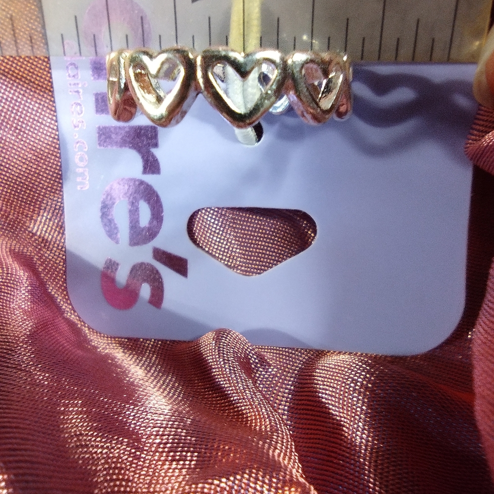 Claire's Silver Heart Band
